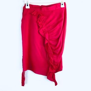 🦋F21 Hot Pink wrap around skirt